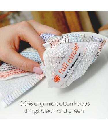 Full Circle Tidy 100% Organic Cotton Gray Dish Cloths - Set of 3 | Eco-Friendly Kitchen Essentials - Buy Online on GoSupps.com