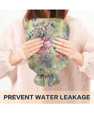 Naanle Vintage Flower Hot Water Bottle - 1L Transparent Heat Therapy for Back Pain Relief & Warmth | Hand & Foot Warmer - Buy Online on GoSupps.com