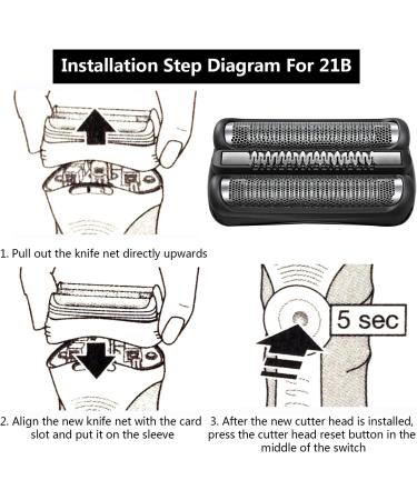 Darohz 21B for Braun Series 3 Electric Shaver Replacement Head - Compatible With Series3 Shavers 301S 310S 320S 3010S 3020S 3050cc etc(2pcs) - Buy Online on GoSupps.com