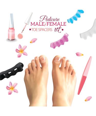 Toe Separators for Women & Men - 4PCS Gel Bunion Corrector & Hammer Toe Straightener - Pink & White Toe Spacers for Pain Relief - Buy Online on GoSupps.com