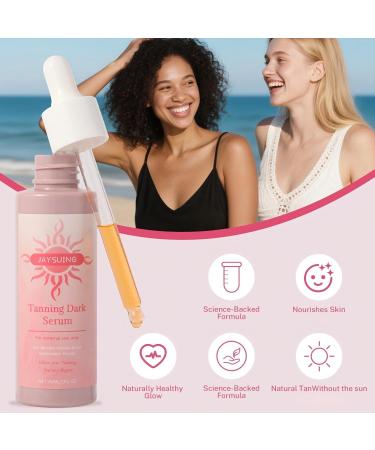 Earth Self Tanner -Get a Sun-Kissed Glow Instantly! Natural & Organic Ingredients Tanning Dark Seryum - Watermelon Flavor Ultra-Hydrating & Streak-Free Natural-Looking Tan for Face & Body 60ML 1 PCS - Buy Online on GoSupps.com