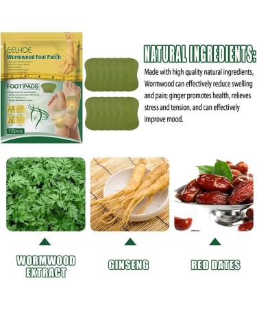JIAWEIIY Natural Health Wormwood Body Pads Bodiluvs Wormwood Burning Foot Patch Wormwood Foot Patch Wormwood Body De_toxing Pads Natural Herb Wormwood Foot Pads (24PCS) - Buy Online on GoSupps.com