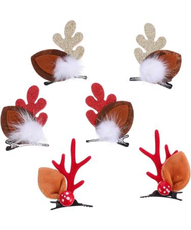 FRCOLOR 6 Pairs Antler Hair Clip Reindeer Antler Headpiece Christmas Hair Clips for Women Snowman Hair Christmas Hair Barrette Christmas Hairpin Horn Tiara Head Button Child Cloth Antlers - Buy Online on GoSupps.com