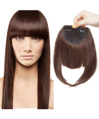 SEGO Clip in Pony Hairpiece Extensions Fringe Bangs One Piece In Front Hair Extension like Real Hair
