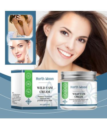Buy North Moon Wild Yam Cream - Organic Hydrating & Soothing Face Cream for Balanced Skin | Ideal for Men and Women - Buy Online on GoSupps.com