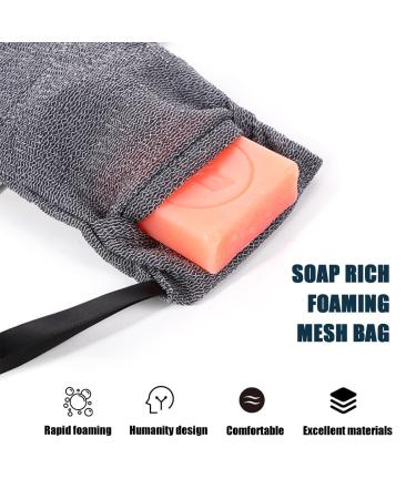 4-Pack Organic Sisal Soap Bags - Eco-Friendly Soap Sacks for Foam Drying & Exfoliating - Buy Online on GoSupps.com