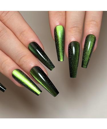 Chameleon Nail Polish Green Color Shifting Galaxy Glossy Holographic Gel Nail Polish Glitter Fast Dry Polish High Shine Finish Glossy Halo Manicure Set for Home Salon - Buy Online on GoSupps.com