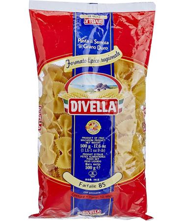 Italian Gourmet E.R. Divella Farfalle N. 85 Pack of 24 durum wheat semolina pasta 500g + Italian Gourmet Polpa di Pomodoro 400g