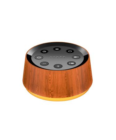 BrownNoise Sound Machine with 30 Soothing Sounds 12 Colors Night Light White Noise Machine for Adults Baby Kids Sleep Machines with 36 Volume Levels Memory Function 5 Timers for Home Office Travel Wood