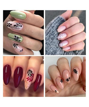 6 Sheets 3D Flower Nail Art Stickers - Self-Adhesive Leaf & Floral Designs for DIY Manicure - Red White Black Nail Decals for Women - Buy Online on GoSupps.com