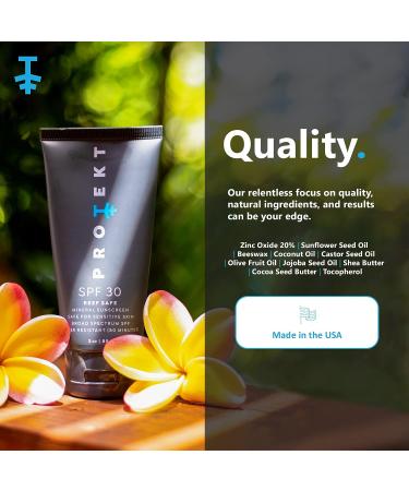 Protekt SPF30 Zinc Oxide Sunscreen Lotion - UVA/UVB Broad Spectrum Mineral Sunscreen - 3oz - Reef Safe & Kid Safe - Made in USA - Buy Online on GoSupps.com