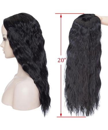 Hair Extensions 20inch Hair Extensions Synthetic Water Wave Clip In Hair Piece Clip In One Piece Hair Black Brown Hairpiece for Women Hair Pieces(86-613) 20inches 86-613 - Buy Online on GoSupps.com