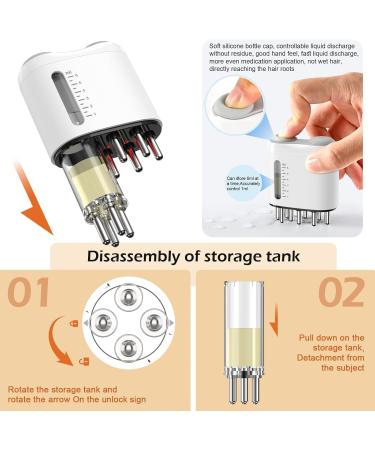 2 in 1 Scalp Massage Brush & Applicator Bottle | Hair Growth Treatment & Waterproof Shampoo Brush - Buy Online on GoSupps.com