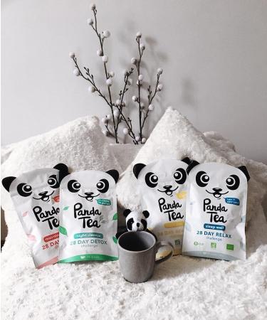  Panda Tea Panda Tea Certified Organic Tea - Box of 4 blends (112 sachets) - Detox Relaxation Beauty Organic Challenge - Buy Online on GoSupps.com