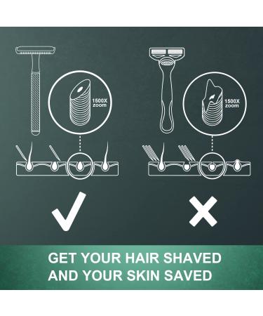 The Grooming Society Double Edge Safety Razor (Closed Comb) - Metal Safety Razor with 10 Blades (Blue) - Buy Online on GoSupps.com