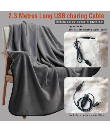 Soft Flannel Heating Ceiling & Heated Fleece Scarf - Comfortable Travel & Home Use | 150x76 cm - Buy Online on GoSupps.com