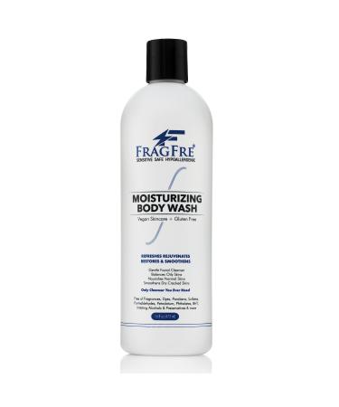 Moisturizing Body Wash 16 oz: Gentle Body and Facial Cleanser - Sulfate-Free No Fragrance - Normal and Sensitive Skins - Vegan Gluten and Cruelty Free - Unscented Hypoallergenic 16 Fl Oz (Pack of 1)