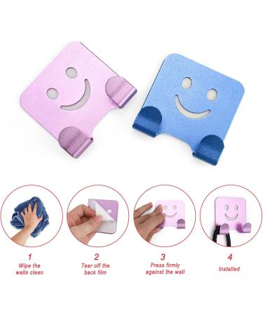 Premium Learanxin 7-Piece Aluminum Alloy Double Hook Razor Plane Stand - Versatile Adhesive Shower Hooks for Razors Keys & Towels - Buy Online on GoSupps.com