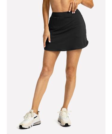 Women's Zipper Pocket Tennis Skirt - Athletic Golf Skort for Running & Casual Wear (Black, Medium) - Buy Online on GoSupps.com