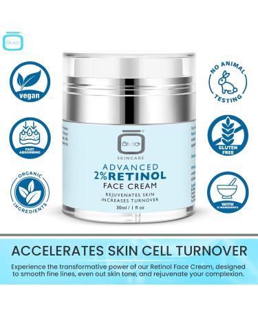 OMIC 2% Retinol Cream - Brightening Cream for Dark Spots - 30g / 1.6 oz - Moisturizing Beauty Cream for All Skin Types - Polishes Dull Skin & Restores Radiance - Buy Online on GoSupps.com