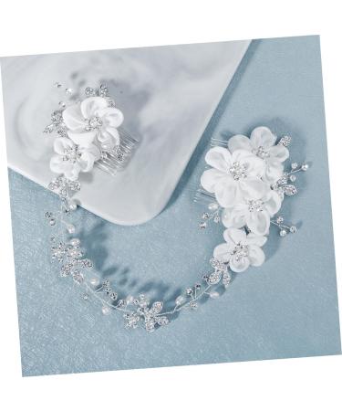minkissy Chiffon Flower Comb Flower Hair Accessories Bridal Headpiece Bridal Headdress Bridal Comb Bridal Hair Accessories Wedding Hair Comb Mori Department Veil Bride - Buy Online on GoSupps.com