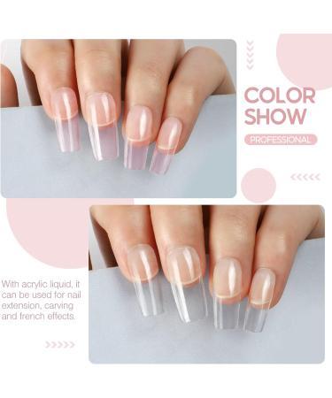 Acrylic Nail Kit with Powder Set - Perfect for Beginners - Nail Extension Carving Set with Nail Brush - Clear, White, Pink Colors - Buy Online on GoSupps.com