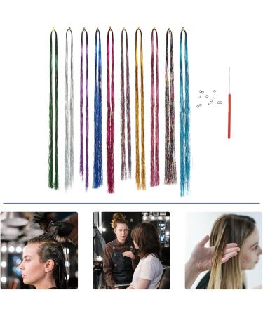 Lurrose 1 Set Seamless hair extension highlight hair extensions braid wigs glitter hair long wavy hair extension Hair Extensions for Women womens wigs High temperature wire Miss clip Metal - Buy Online on GoSupps.com