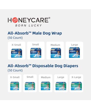 All-Absorb A26 Male Dog Wraps - 50 Count Small | Leak-Proof & Comfortable - Buy Online on GoSupps.com