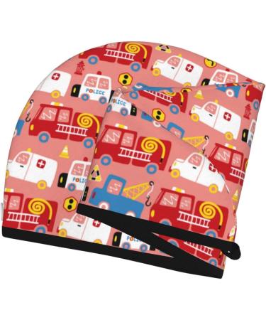 Hair Towel Wrap - Quick Drying Hair Turban with Button | Cartoon Traffic Design for Easy Use - Buy Online on GoSupps.com
