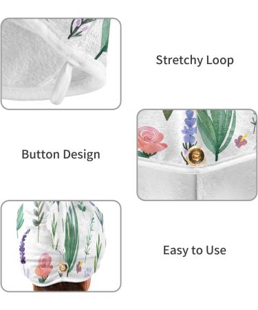 Super Absorbent Lavender Cactus Hair Towel 2 Pack - Quick Dry Turbans for Women & Girls - Buy Online on GoSupps.com