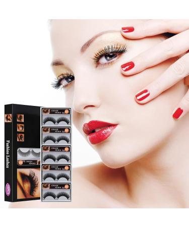 Arqumi False Eyelashes - 10 Pairs Synthetic Lashes for Parties Weddings & Festivals - Premium Quality Black Lashes - Buy Online on GoSupps.com