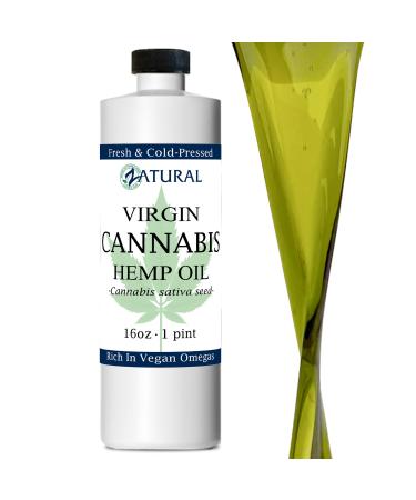 Zatural Hemp Oil Organically Grown 455 000mg 100% Pure Cold Pressed High Vegan Omegas 3 & 6 No Fillers or Additives Therapeutic Grade (16 Ounce) 1 Pound (Pack of 1)
