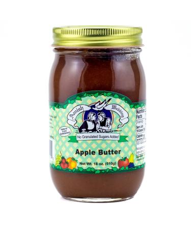 Amish Wedding No Sugar Added Apple Butter 18oz - Pack of 2 | Authentic Flavor - Buy Online on GoSupps.com