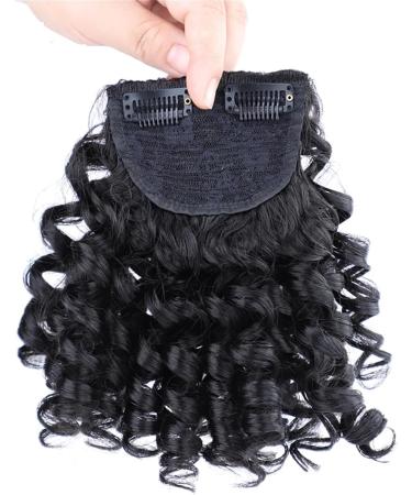Bangs Hair Clip Curly Bangs Synthetic Hair Clip in Bangs Hair Extension Curly Hair Bangs Clip for fashion black Women Bangs Clip in Hair #1 - Buy Online on GoSupps.com