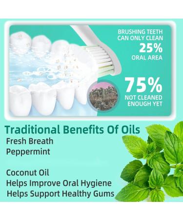 Coconut Pulling Oil & Mint Oil Pulling Mouthwash | Natural Teeth Whitening & Fresh Breath Tongue Scraper Included - Buy Online on GoSupps.com
