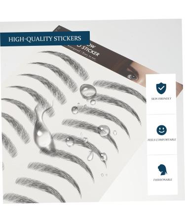 Housoutil 20 Pcs Imitation Eco Eyebrow Sticker Stickers Fake Eyebrow Tattoos Imitation Eyebrow 3d Cosmetic 21.5X14.5cmx2pcs Blackx2pcs - Buy Online on GoSupps.com