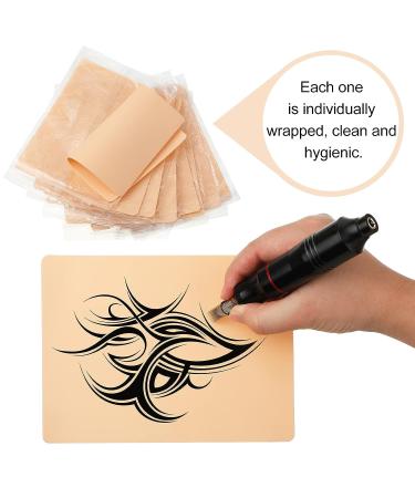 60pc Soft Silicone Tattoo Practice Skins | Double Sided Fake Skin Sheet for Beginners & Artists - Buy Online on GoSupps.com