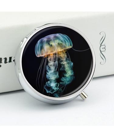 Travel Pill Box - 3 Compartment Jellyfish Portable Medicine Organizer for Purse & Pocket - Buy Online on GoSupps.com