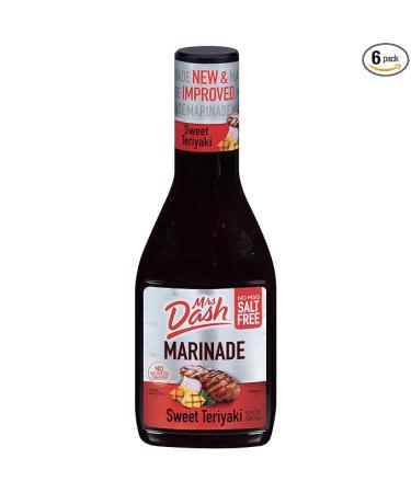 Dash Salt-Free Marinade Sweet Teriyaki 12 Ounce (Pack of 6)