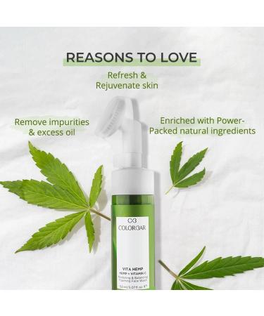 Co.lo.rbar Vita Hemp Restoring & Balancing Foaming Face Wash - Deep Cleansing Formula to Remove Impurities & Excess Oils | International Shipping Available - Buy Online on GoSupps.com