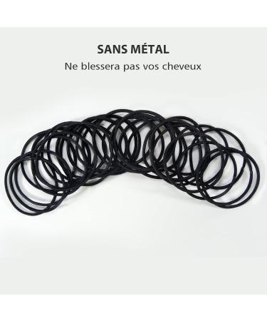 200 Pieces Women's Elastic Hair Bands Hair Scrunchies Bands for Girls 2 mm Black Seamless Elastic for Women Girls and Children - Buy Online on GoSupps.com