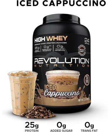 High Whey Protein Powder | Gluten-Free Whey Isolate for Lean Muscle | 25g Protein Per Scoop | Iced Cappuccino Flavor - 2 lb (908g - Buy Online on GoSupps.com