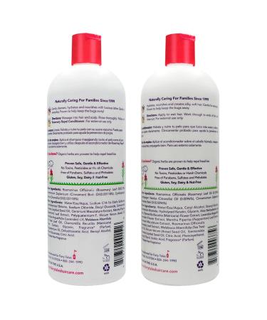 Rosemary Repel Lice Prevention Shampoo & Conditioner Combo 32oz | Refill Bottles with Pumps - Buy Online on GoSupps.com