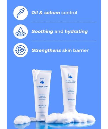 Alaska Aqua Cleansing Foam - Hydrating Facial Cleanser with Hyaluronic Acid | Moisturizing Face Wash for Sensitive Skin | Unisex Skin-Balancing Cleanser (3.38 fl. oz - Buy Online on GoSupps.com