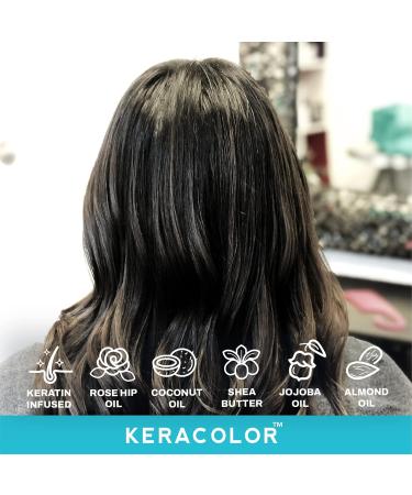 KERACOLOR Kit of 3-in-1 (Cleanse + Conditioner + Color) Espresso Semi-Permanent Hair Dye and Finishing Hair Spray 10oz - Buy Online on GoSupps.com
