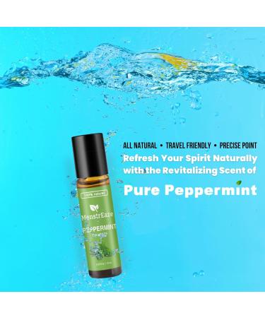 Peppermint Essential Oil Roll On Migraine & Headache Support High Potency Mentha Piperita 100% Pure Natural Refreshing and Calming Nausea Support 10ml - Buy Online on GoSupps.com