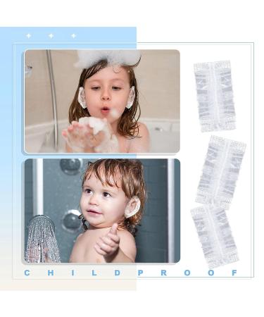 Sabary 1500 Pcs Waterproof Disposable Ear Covers for Shower - Clear Plastic Ear Protectors for Hair Dye, Bathing, Spa | Bulk Pack - Buy Online on GoSupps.com