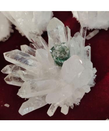 Crystal Natural Crystal Cluster Raw Quartz White s Crystal Point Specimen Home Decoration Raw Crystals Can be Used for Full of Texture