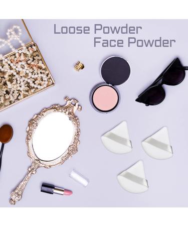 6-Piece Soft White Triangle Makeup Powder Puffs Set for Face - Ideal for Pressed and Loose Powder Application - Cosmetic Foundation Sponge for Mineral and Dry Makeup - Buy Online on GoSupps.com