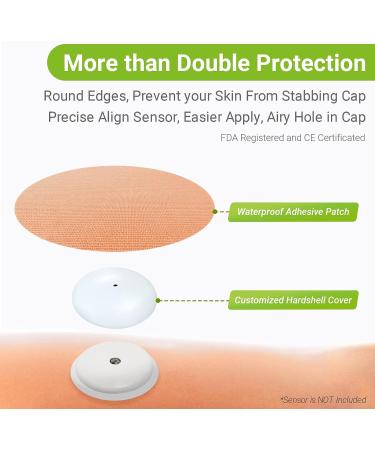 Waterproof Sensor Covers (25PCS) for Freestyle Libre 2 Swimming | 1 Hardshell Cover | No Glue | 1-Hand Patching | CGM Overpatches | A-Tan-25pcs - Buy Online on GoSupps.com
